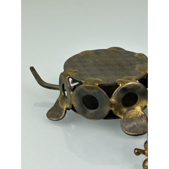 Nuts Bolts Rock Creek Metal Craft Turtles Set of 2 Gift Unique Brutalist - Picture 7 of 16